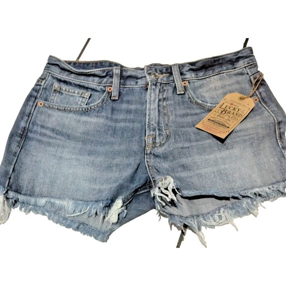 Lucky Brand Pants - Lucky Brand Blue Jean Shorts The Boyfriend Cut Size 4/27 Daisy Dukes Cut-off